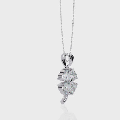 Four precision-cut heart-shaped stones Pendant