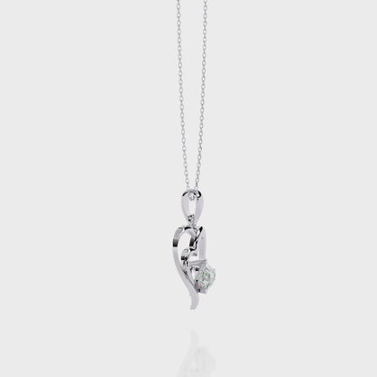 Interlocking Heart Diamond Pendant