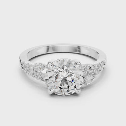 Elegant Round Diamond Engagement Ring